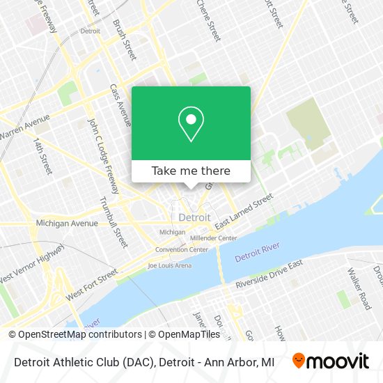 Detroit Athletic Club (DAC) map