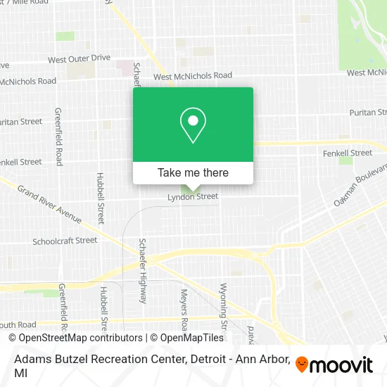 Adams Butzel Recreation Center map