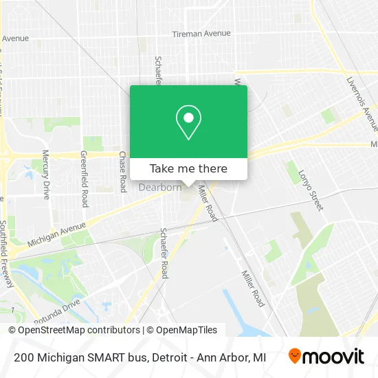 200 Michigan SMART bus map