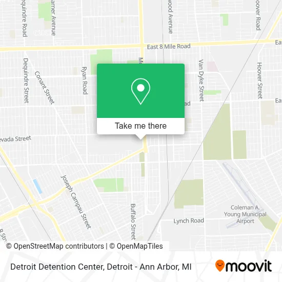 Detroit Detention Center map