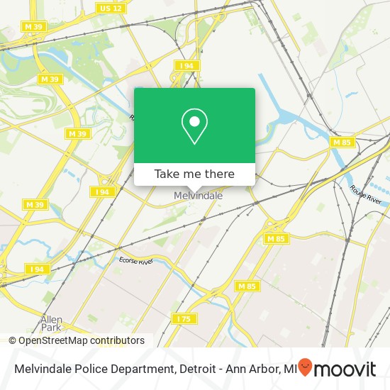 Mapa de Melvindale Police Department