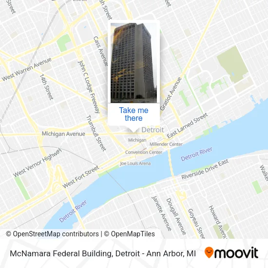 McNamara Federal Building map