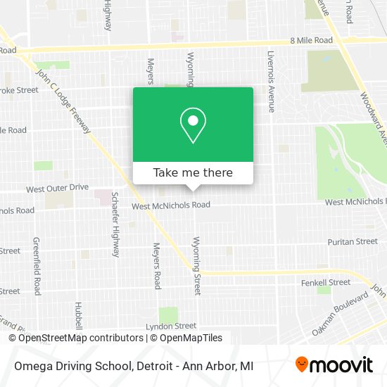 Omega Driving School map