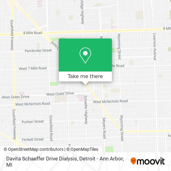 Mapa de Davita Schaeffer Drive Dialysis