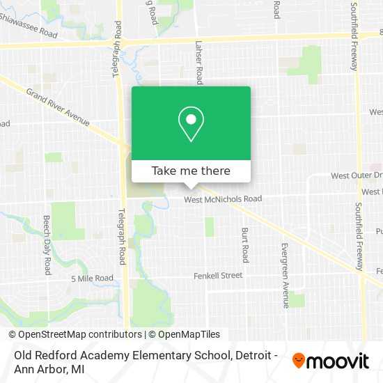 Old Redford Academy Elementary School map