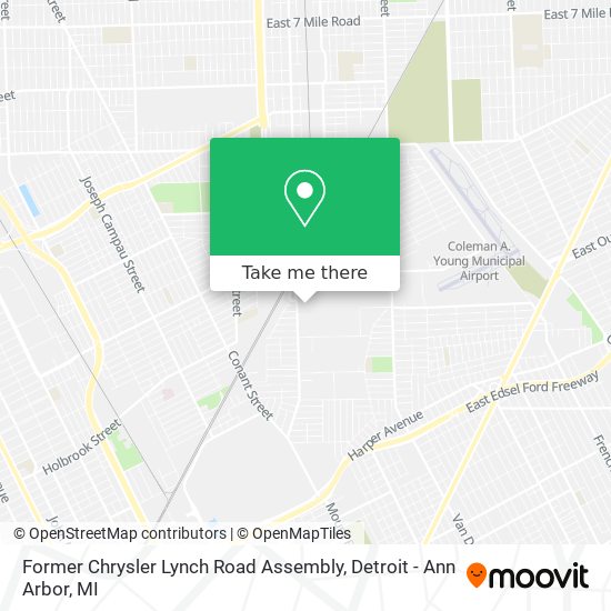 Former Chrysler Lynch Road Assembly map