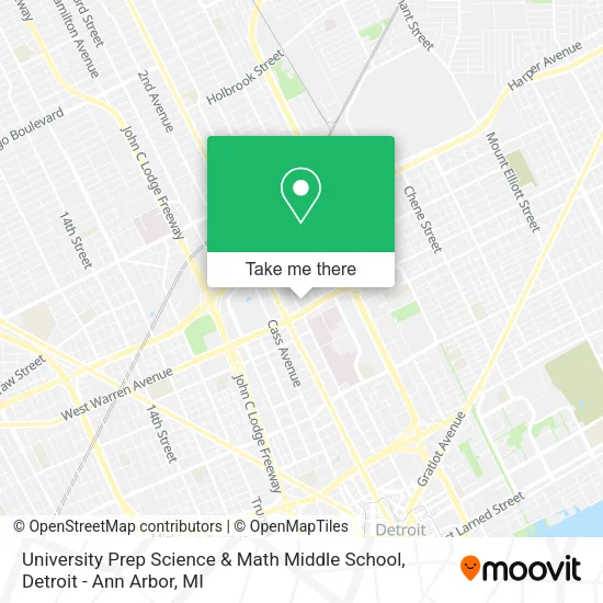 Mapa de University Prep Science & Math Middle School