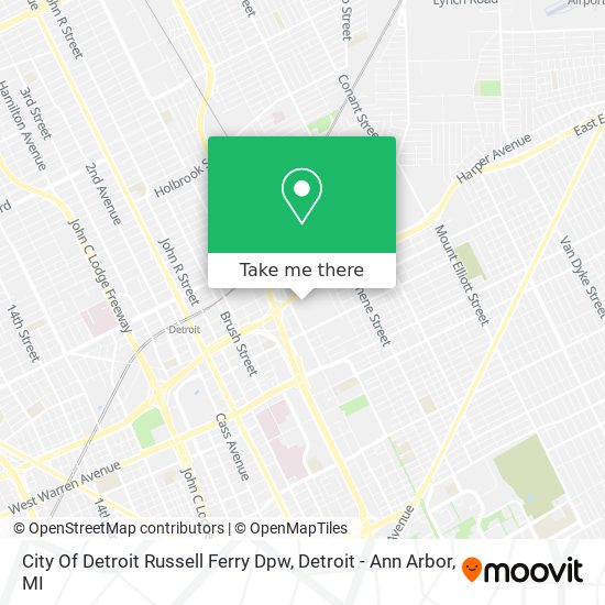 City Of Detroit Russell Ferry Dpw map