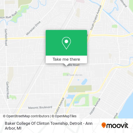 Baker College Of Clinton Township map