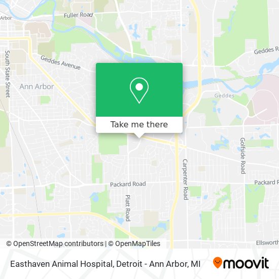 How to get to Easthaven Animal Hospital in Detroit - Ann Arbor, MI by Bus?