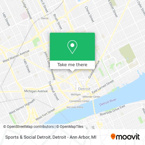 Mapa de Sports & Social Detroit