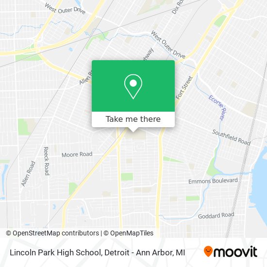 Lincoln Park High School map