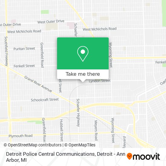 Detroit Police Central Communications map