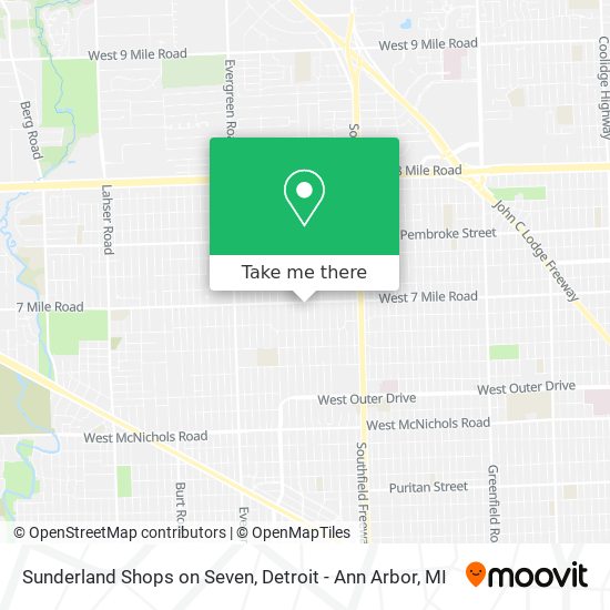 Sunderland Shops on Seven map