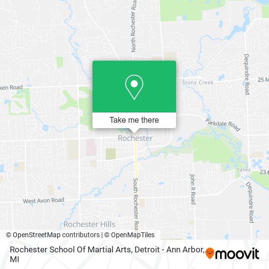 Rochester School Of Martial Arts map