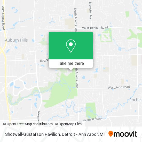 Mapa de Shotwell-Gustafson Pavilion