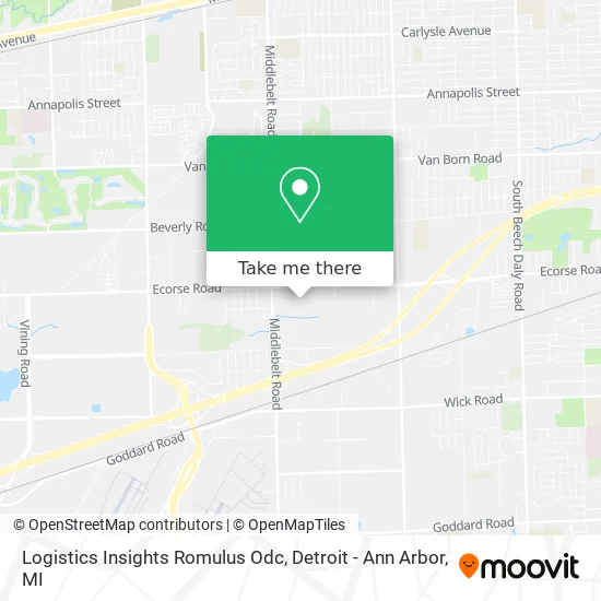 Logistics Insights Romulus Odc map