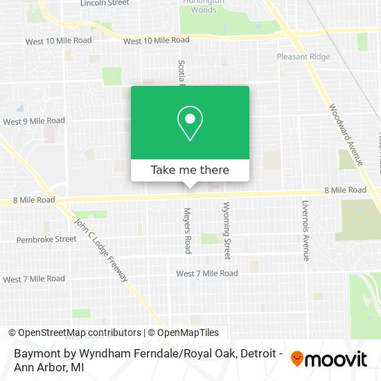Mapa de Baymont by Wyndham Ferndale / Royal Oak