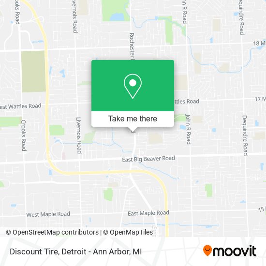 Discount Tire map