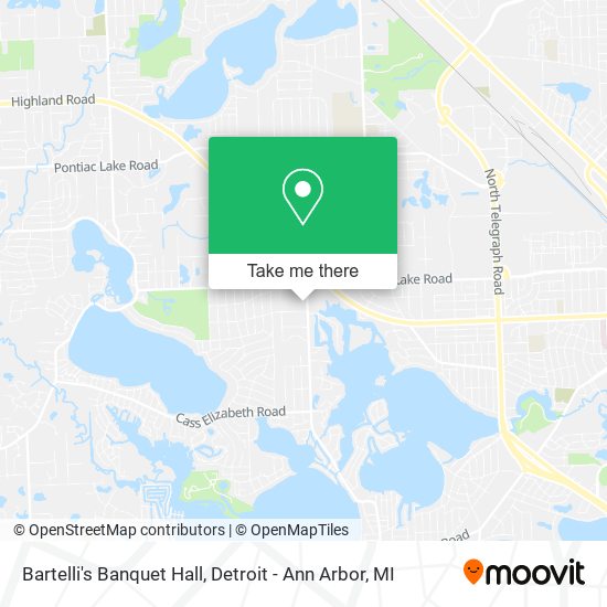 Bartelli's Banquet Hall map