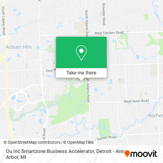 Ou Inc Smartzone Business Accelerator map