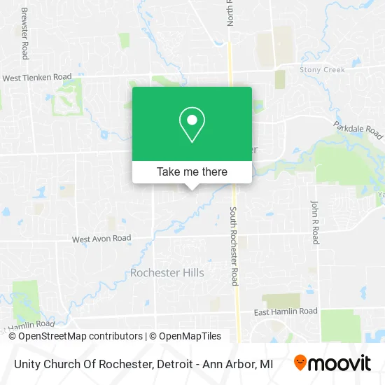 Unity Church Of Rochester map
