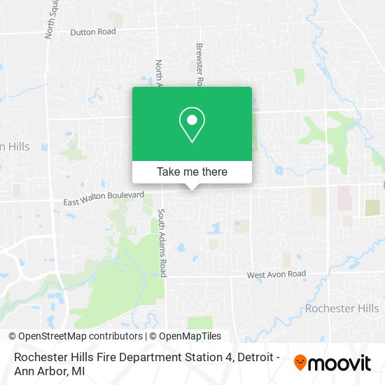 Mapa de Rochester Hills Fire Department Station 4