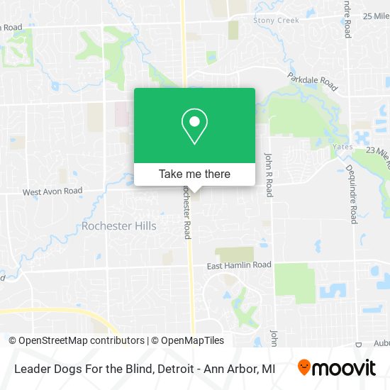 Leader Dogs For the Blind map