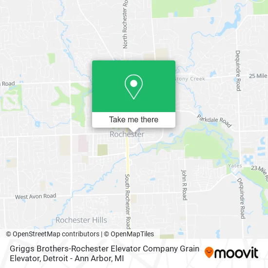 Griggs Brothers-Rochester Elevator Company Grain Elevator map