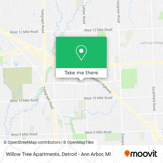 Willow Tree Apartments map