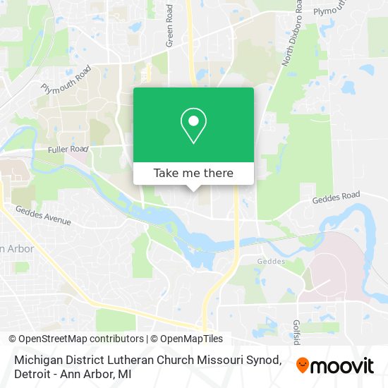 Michigan District Lutheran Church Missouri Synod map