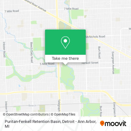 Mapa de Puritan-Fenkell Retention Basin