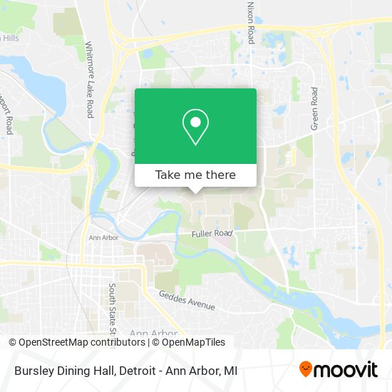 Mapa de Bursley Dining Hall