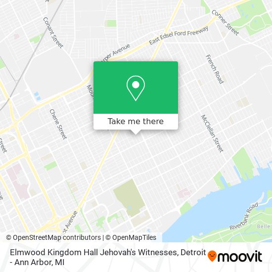 Elmwood Kingdom Hall Jehovah's Witnesses map