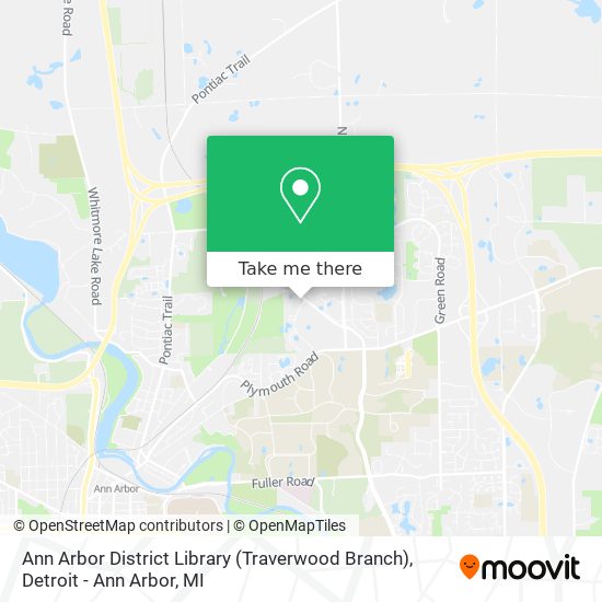 Mapa de Ann Arbor District Library (Traverwood Branch)