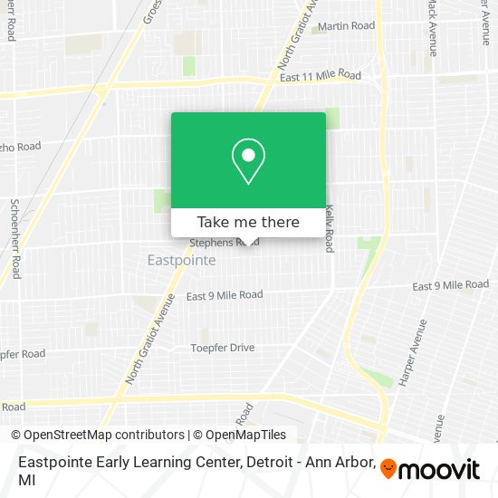 Mapa de Eastpointe Early Learning Center