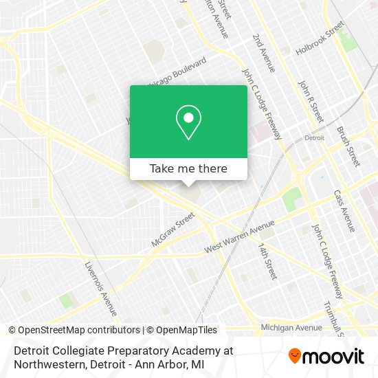 Mapa de Detroit Collegiate Preparatory Academy at Northwestern