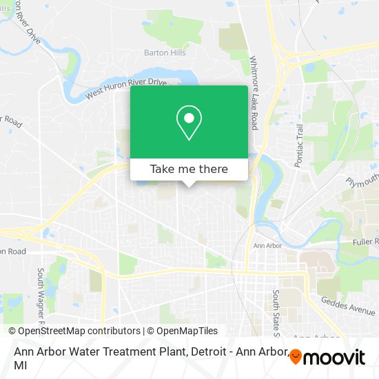 Ann Arbor Water Treatment Plant map
