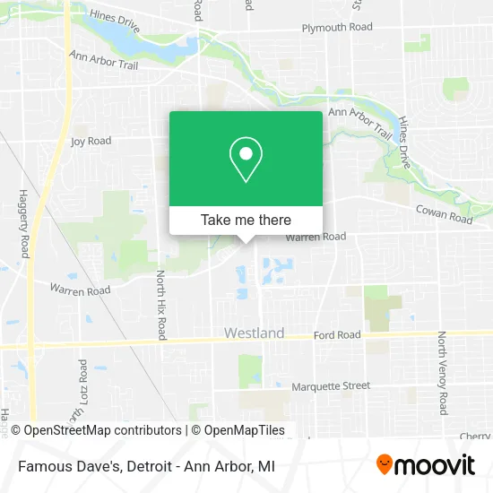 Famous Dave's map