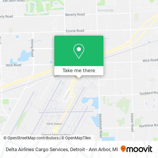 Delta Airlines Cargo Services map