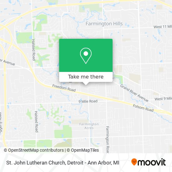 St. John Lutheran Church map