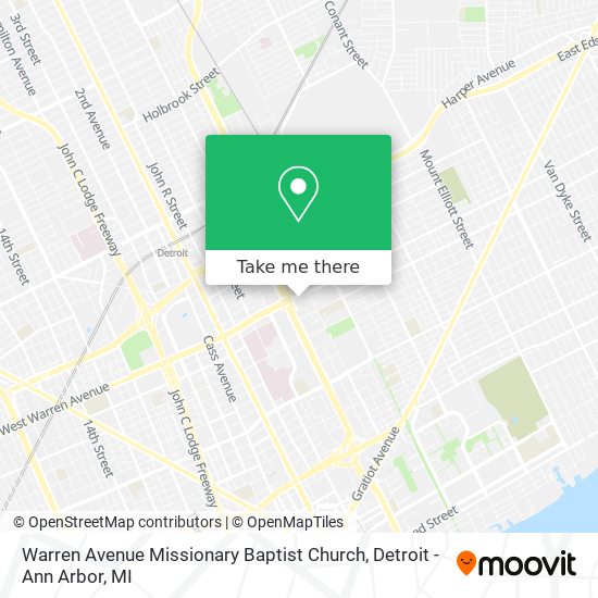 Mapa de Warren Avenue Missionary Baptist Church