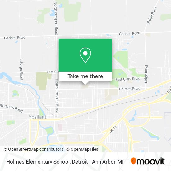 Holmes Elementary School map