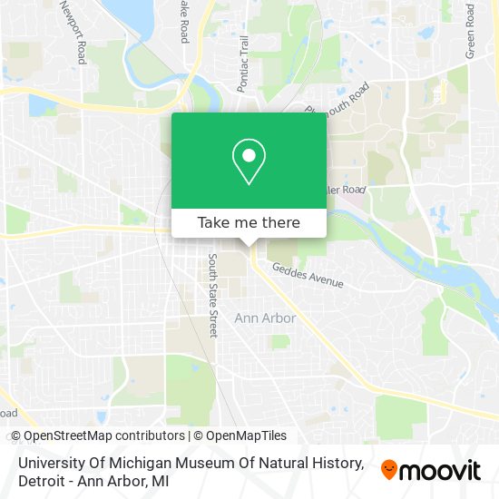 University Of Michigan Museum Of Natural History map