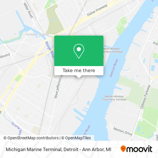 Michigan Marine Terminal map