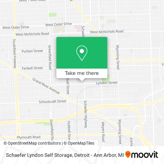 Schaefer Lyndon Self Storage map