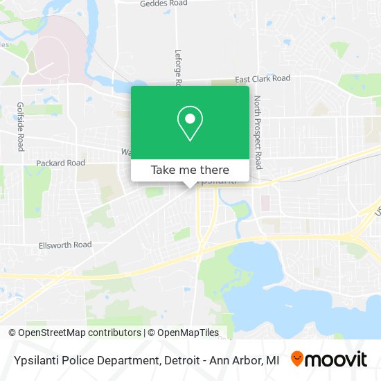 Ypsilanti Police Department map