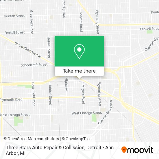 Mapa de Three Stars Auto Repair & Collission