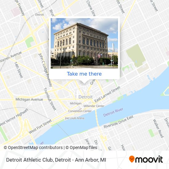 Mapa de Detroit Athletic Club