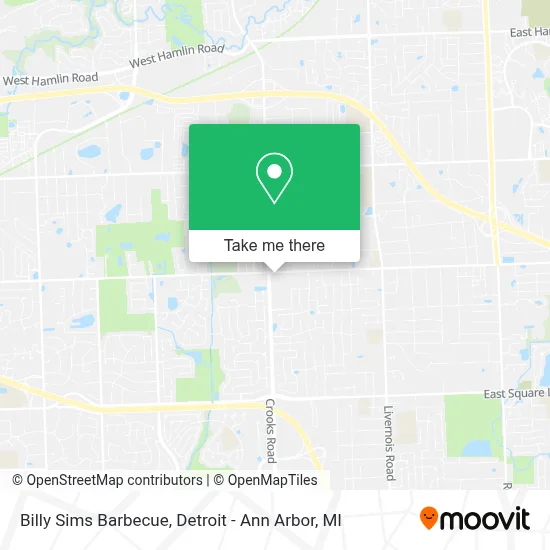 Billy Sims Barbecue map